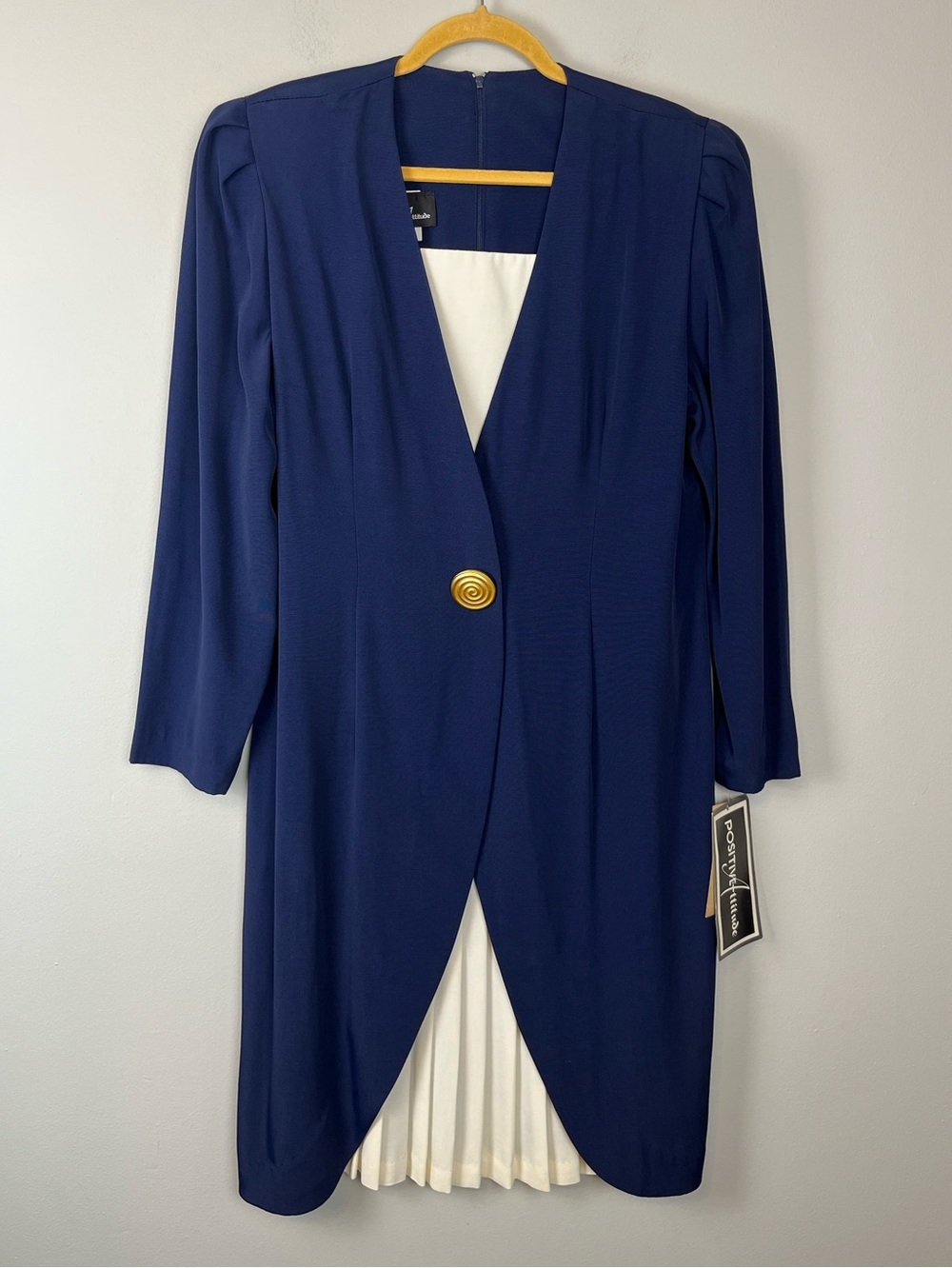 NWT POSITIVE ATTITUDE One Piece Dress Layered Look Lagenlook Size 13/14 Vintage
